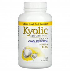 Kyolic, Aged Garlic Extract, выдержанный экстракт чеснока с лецитином, 200 капсул