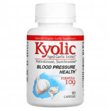 Kyolic, Aged Garlic Extract, выдержанный экстракт чеснока, для здорового артериального давления, формула 109, 80 капсул