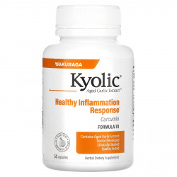 Kyolic, Aged Garlic Extract, выдержанный экстракт чеснока с куркумином, 50 капсул