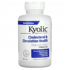 Kyolic, Aged Garlic Extract, выдержанный экстракт чеснока, улучшение холестеринового баланса и кровообращения, 90 капсул