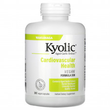 Kyolic, Выдержанный экстракт чеснока, здоровье сердечно-сосудистой системы, веганская формула 300, 360 веганских капсул