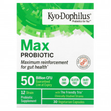 Kyolic, Kyo-Dophilus, пробиотик максимального действия, 50 млрд КОЕ, 30 вегетарианских капсул