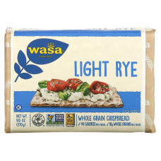 Wasa Flatbread, цельнозерновые хрустящие хлебцы, светлая рожь, 270 г (9,5 унции)