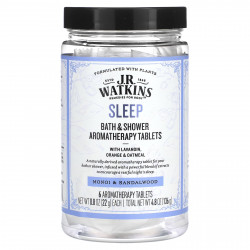 J R Watkins, Сон, ароматерапевтические таблетки для ванны и душа, моной и сандаловое дерево, 6 таблеток по 22 г (0,8 унции)