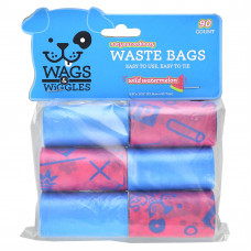 Wags & Wiggles, Not Your Ordinary Guarantee, мешки для отходов, дикий арбуз, 90 шт.