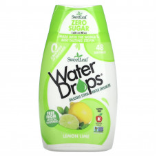 Wisdom Natural, SweetLeaf, Water Drops, вкусный усилитель воды со стевией, лимон и лайм, 48 мл (1,62 жидк. Унции)