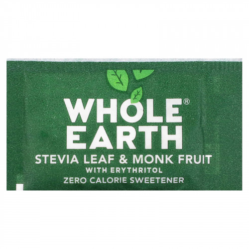 Whole Earth, листья стевии и архат с эритритолом, 80 пакетиков, 160 г (5,6 унции)