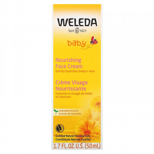 Weleda, Baby, питательный детский крем для лица, с экстрактами календулы, 50 мл (1,7 жидк. унции)