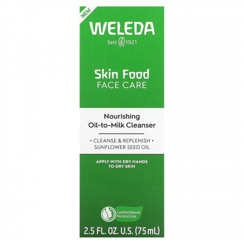 Weleda, Skin Food, уход за лицом, питательное очищающее масло на основе молока, 75 мл (2,5 жидк. Унции)