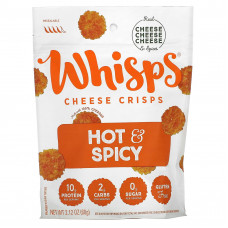 Whisps, Cheese Crisps, Hot & Spicy, 2.12 oz (60 g)