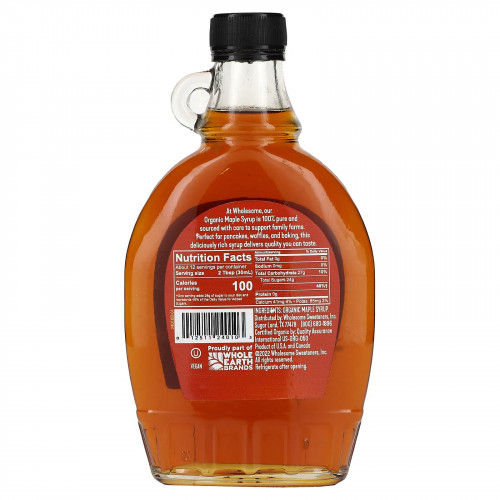 Wholesome Sweeteners, Organic Maple Syrup, 12 fl oz (355 ml )