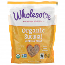 Wholesome Sweeteners, Органический Sucanat, цельный тростниковый сахар, 907 г (2 фунта)