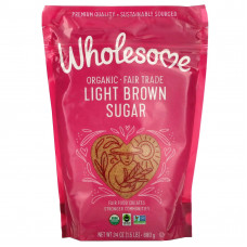 Wholesome Sweeteners, Органический легкий коричневый сахар, 1.5 фунта (680 г)