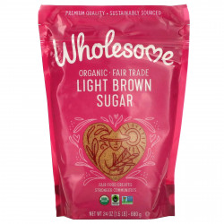 Wholesome Sweeteners, Органический легкий коричневый сахар, 1.5 фунта (680 г)