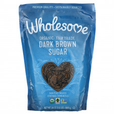 Wholesome Sweeteners, Органический коричневый сахар, 680 г (24 унции) – 1,5 фунта