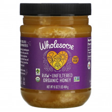 Wholesome Sweeteners, Органический сырой мед, 454 г (16 унций)