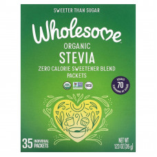 Wholesome Sweeteners, Органическая стевия, смесь подсластителей с нулевой калорийностью, 35 отдельных пакетов, 1,23 унции (35 г)