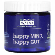 Swanson WIO, Happy Mind, Happy Gut, 30 вегетарианских капсул