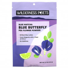 Wilderness Poets, цветки клитории в порошке, голубая матча, 99 г (3,5 унции)