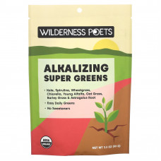 Wilderness Poets, органическая подщелачивающая зелень, 99 г (3,5 унции)