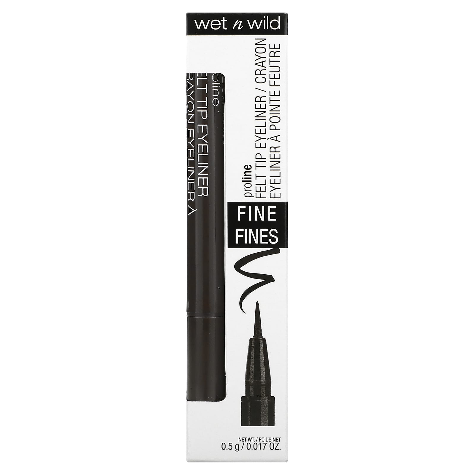 wet n wild, Подводка для глаз ProLine с фетровым кончиком, темно-коричневая, 0,5 г