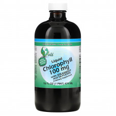 World Organic, жидкий хлорофилл с мятой и глицерином, 100 мг, 474 мл (16 жидк. унций)