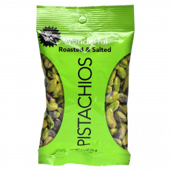 Wonderful Pistachios, Жареный и соленый, без скорлупы, 70 г (2,5 унции)