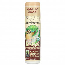Badger Company, Organic, бальзам для губ с маслом какао, ваниль, 7 г (0,25 унции)