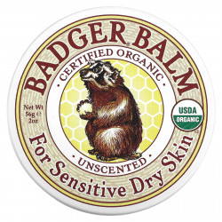 Badger Company, Бальзам Badger, для сухой и чувствительной кожи, без запаха, 2 унции (56 г)