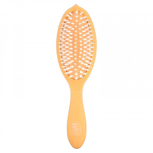 Wet Brush, Go Green TM, кисть для ухода и блеска с кокосовым маслом, апельсин, 1 шт.