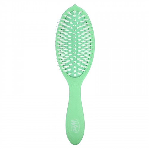 Wet Brush, Go Green TM, кисть для ухода и блеска с маслом чайного дерева, зеленая, 1 шт.