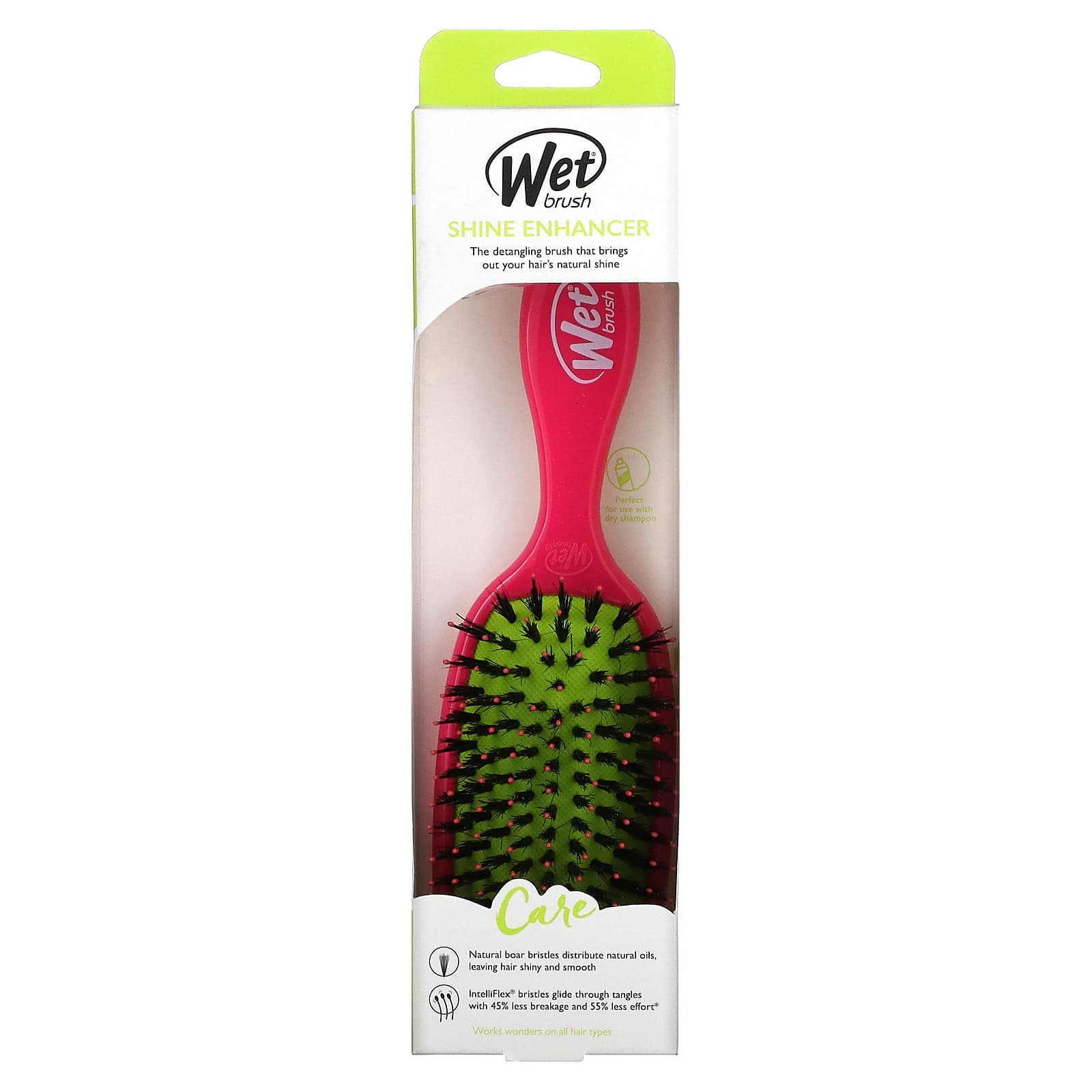 Wet Brush, Кисть для повышения блеска, для ухода, розовый, 1 шт.