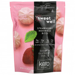 Sweetwell, Keto Bites, клубничное безе, 40 г (1,4 унции)