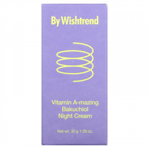 By Wishtrend, Ночной крем с витаминами A-mazing, бакучиол, 30 г (1,05 унции)