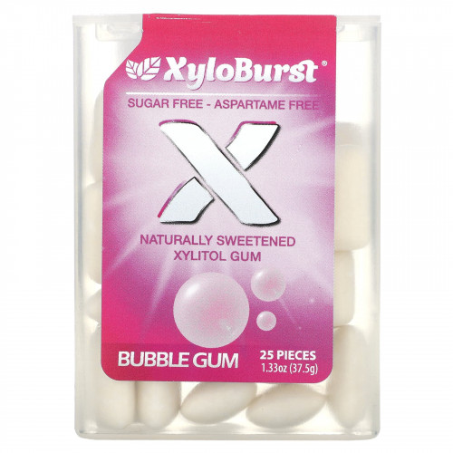 Xyloburst, ксилитол, жевательная камедь, 25 шт., 37,5 г (1,33)