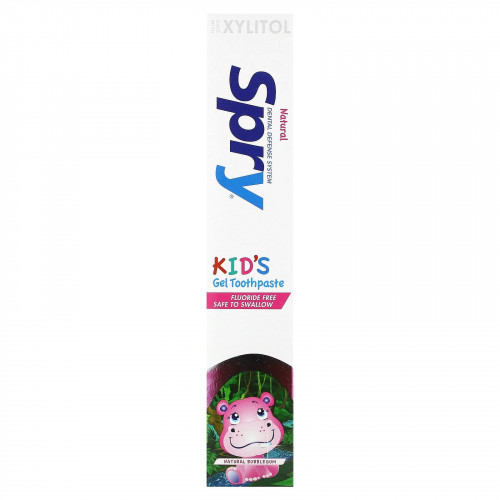 Xlear, Spry, натуральная детская гелевая зубная паста, натуральная жевательная резинка, 141 г (5 унций)