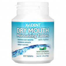 XyliDENT, Dry Mouth, увлажняющие таблетки с ксилитолом, грушанкой, 100 таблеток