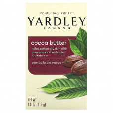 Yardley London, Увлажняющий батончик для ванн, какао-масло, 113 г (4 унции)