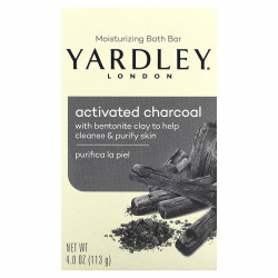 Yardley London, Увлажняющее мыло для ванн, активированный уголь, 113 г (4 унции)