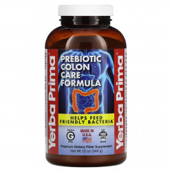 Yerba Prima, Формула для ухода за кишечником с пребиотиками, 340 г (12 унций)
