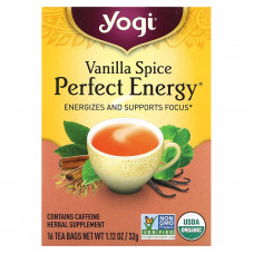 Yogi Tea, Абсолютная энергия, пряная ваниль, 16 чайных пакетиков, 1,12 унции (32 г)