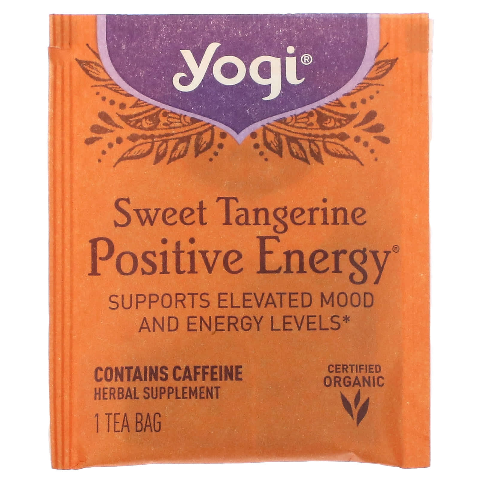 Yogi Tea, Positive Energy, сладкий мандарин, 16 чайных пакетиков, 29 г (1,02 унции)