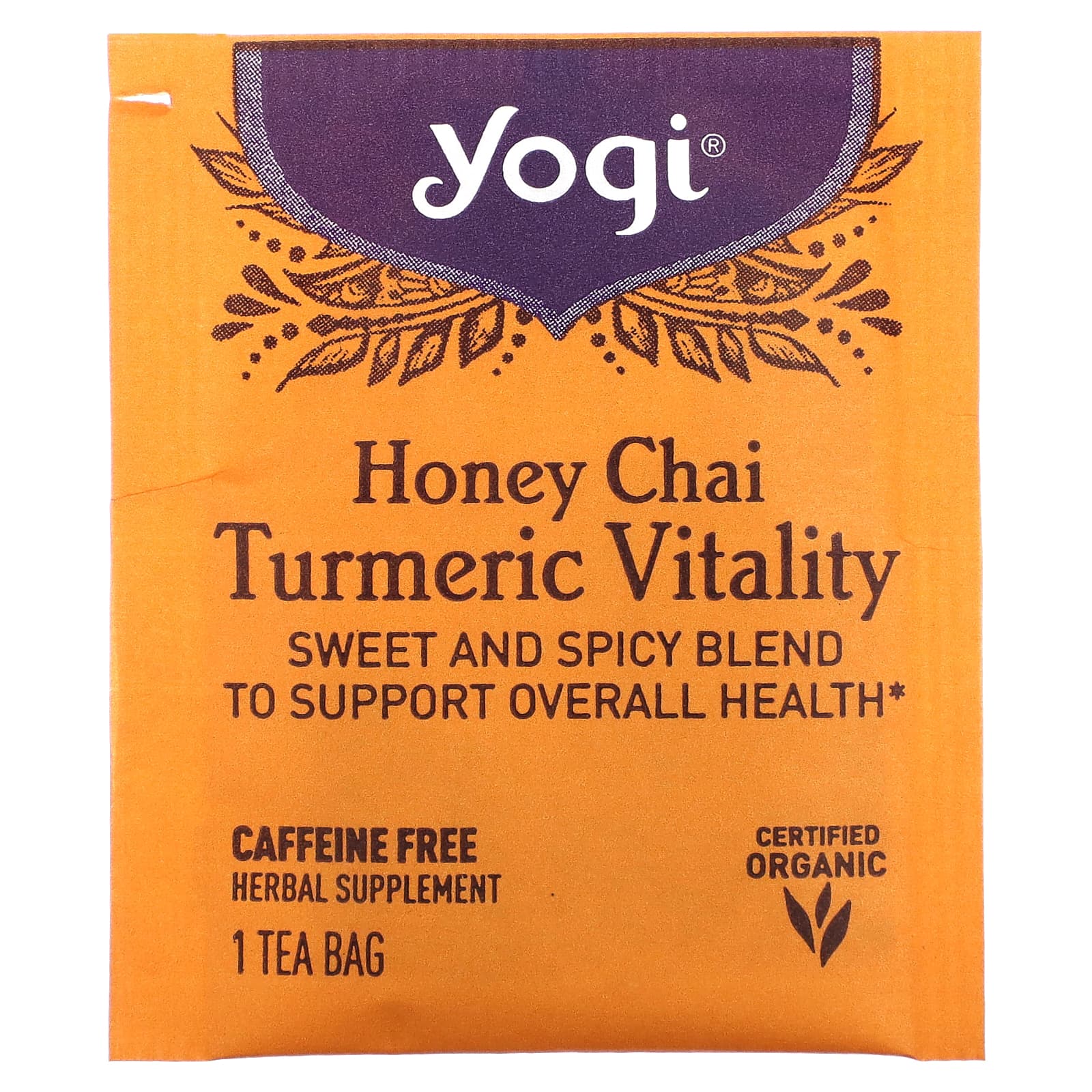 Yogi Tea, Turmeric Vitality, чай с медом и куркумой, 16 чайных пакетиков, 32 г (1,12 унции)