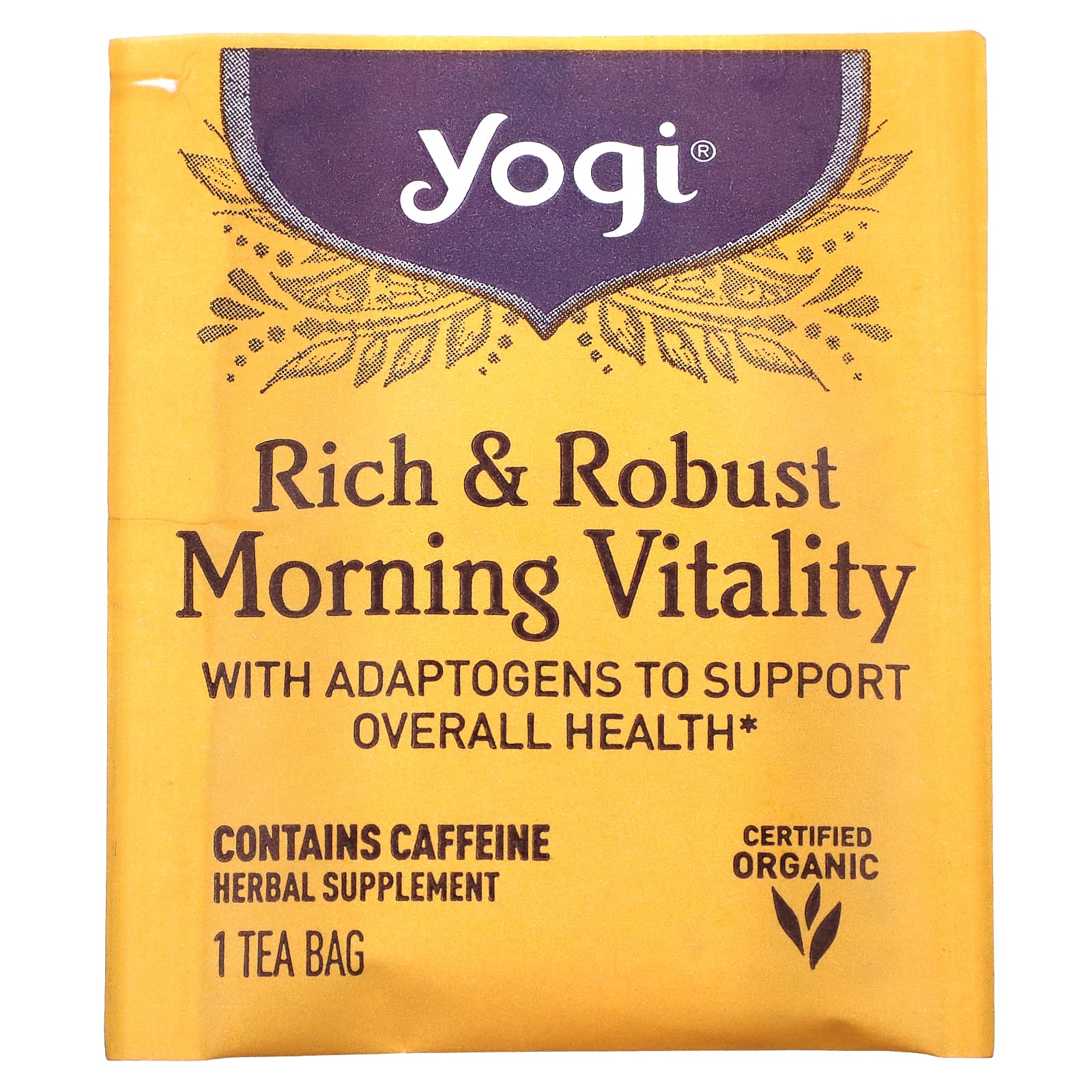 Yogi Tea, Rich & Robust Morning Vitaility, 16 чайных пакетиков, 36 г (1,27 унции)