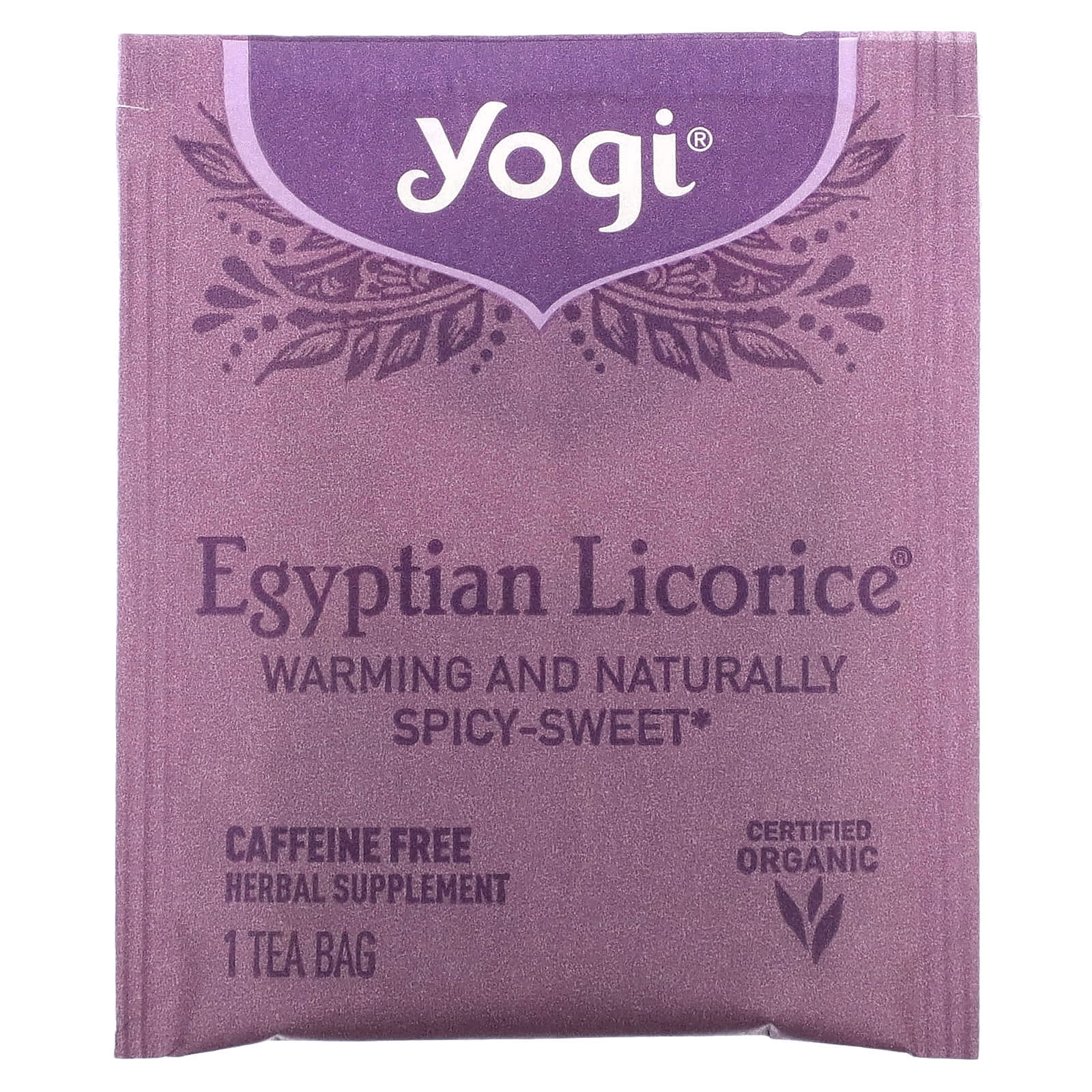 Yogi Tea, Egyptian Licorice (Египетская лакрица), без кофеина, 16 чайных пакетиков, 36 г (1,27 унции)