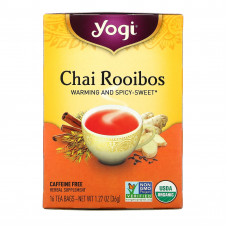 Yogi Tea, чай ройбуш, без кофеина, 16 чайных пакетиков, 36 г (1,27 унции)