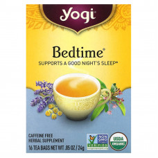 Yogi Tea, Bedtime, без кофеина, 16 чайных пакетиков, 24 г (85 унций)