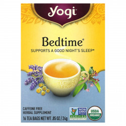 Yogi Tea, Bedtime, без кофеина, 16 чайных пакетиков, 24 г (85 унций)