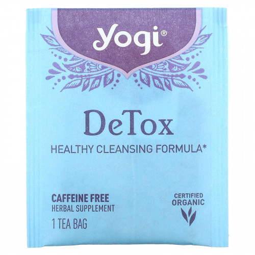 Yogi Tea, Detox, без кофеина, 16 чайных пакетиков, 29 г (1,02 унции)