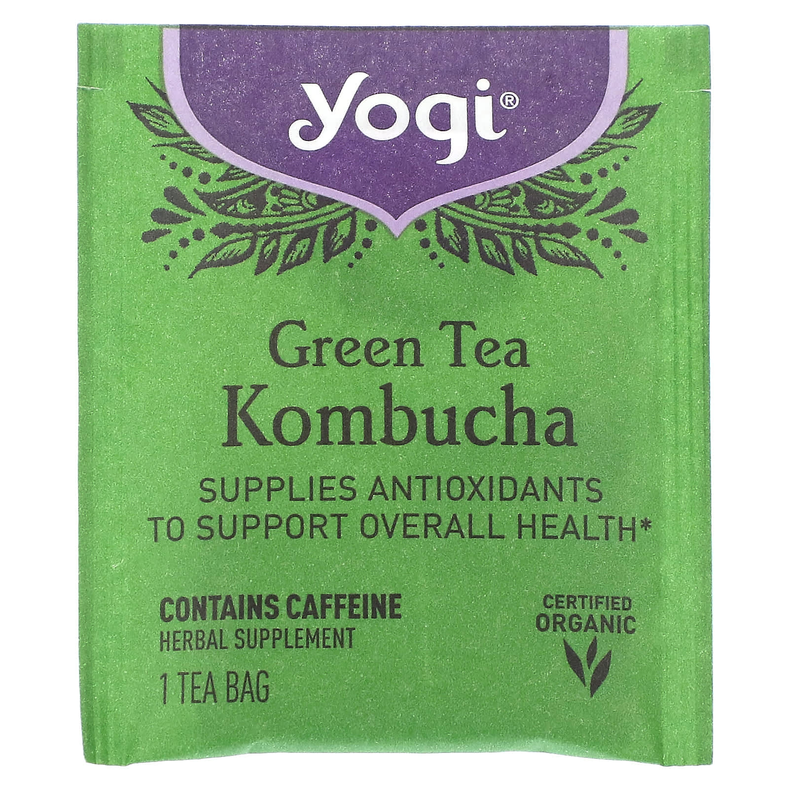 Yogi Tea, зеленый чай комбуча, 16 чайных пакетиков, 32 г (1,12 унции)